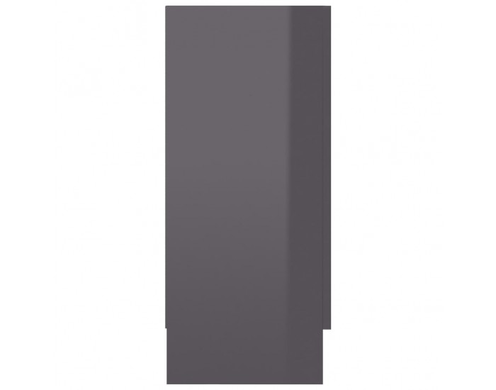 Sonata Шкаф витрина, сив гланц, 120x30,5x70 см, ПДЧ