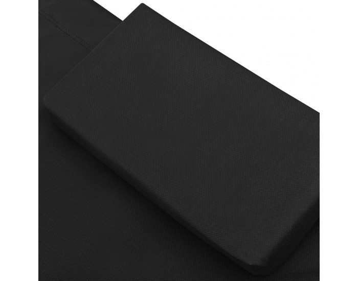 Sonata Лаундж легло на открито с навес и възглавници, черно