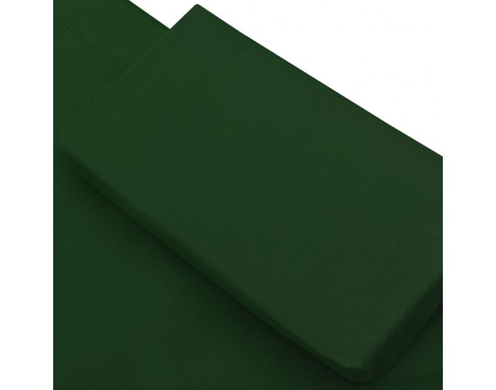 Sonata Лаундж легло на открито с навес и възглавници, зелено