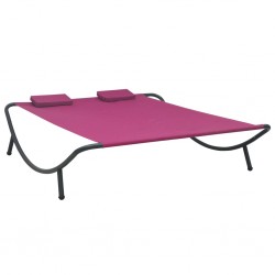 Sonata Градинско лаундж легло, текстил, розово - Комплекти за външни условия