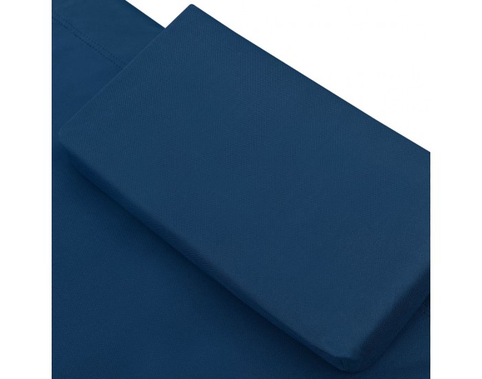 Sonata Лаундж легло на открито с навес и възглавница, синьо
