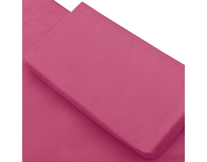 Sonata Лаундж легло на открито с навес и възглавница, розово