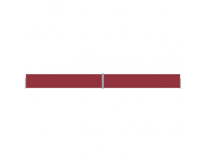 Sonata Прибираща се дворна странична тента, 140x1200 см, червена