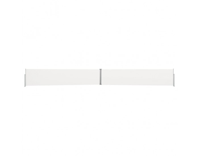 Sonata Прибираща се дворна странична тента, 170x1200 см, кремава