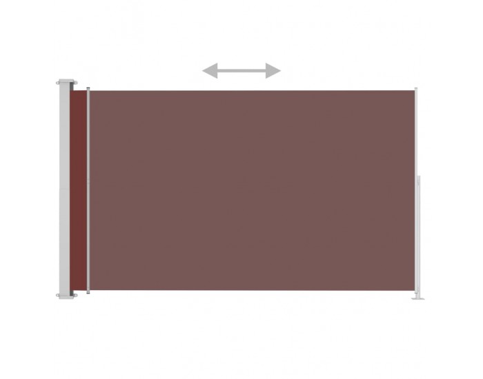 Sonata Прибираща се дворна странична тента, 180x300 см, кафява