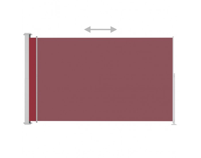 Sonata Прибираща се дворна странична тента, 180x300 см, червена