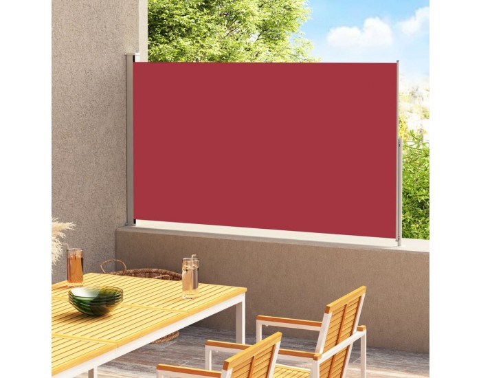 Sonata Прибираща се дворна странична тента, 180x300 см, червена