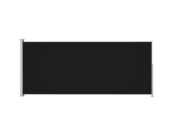 Sonata Прибираща се дворна странична тента, 200x500 см, черна