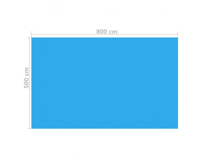Sonata Правоъгълно покривало за басейн, 800x500 см, PE, синьо