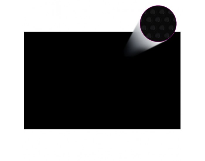 Sonata Правоъгълно покривало за басейн, 800x500 см, PE, черно