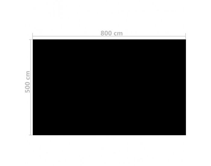 Sonata Правоъгълно покривало за басейн, 800x500 см, PE, черно