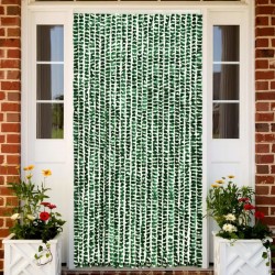 Sonata Завеса против насекоми, зелено и бяло, 100x220 см, шенил - Офис