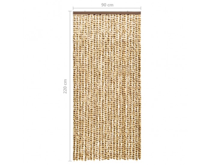 Sonata Завеса против насекоми, бежово и кафяво, 90х220 см, шенил