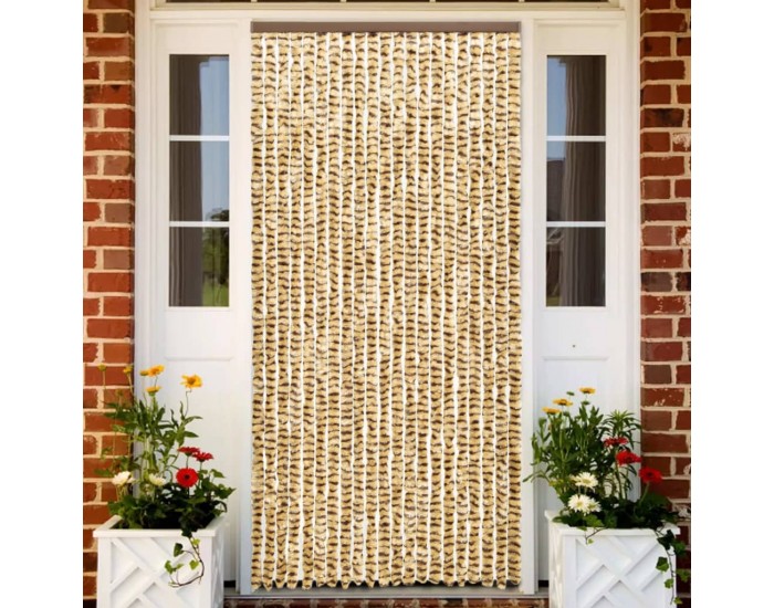 Sonata Завеса против насекоми, бежово и кафяво, 90х220 см, шенил