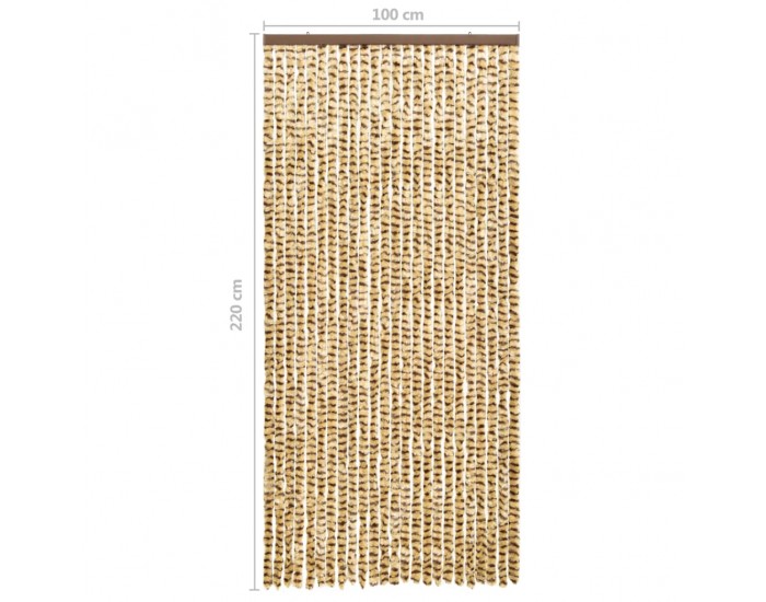 Sonata Завеса против насекоми, бежово и кафяво, 100х220 см, шенил