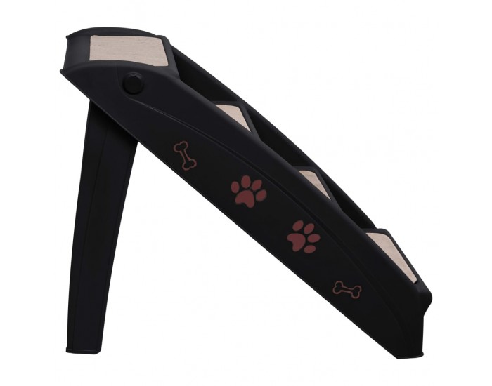 Sonata Сгъваеми стълби за кучета, черни, 62x40x49,5 см