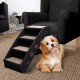 Sonata Сгъваеми стълби за кучета, черни, 62x40x49,5 см