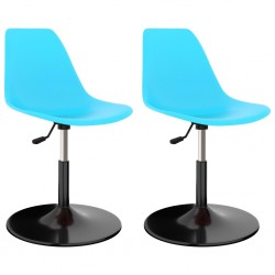 Sonata Въртящи се трапезни столове, 2 бр, сини, PP - Столове