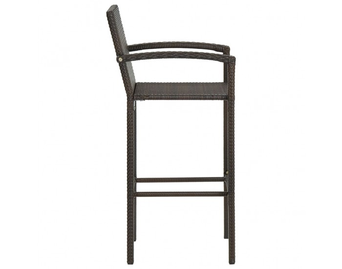 Sonata Бар табуретки, 2 бр, кафяви, полиратан