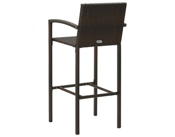 Sonata Бар табуретки, 2 бр, кафяви, полиратан