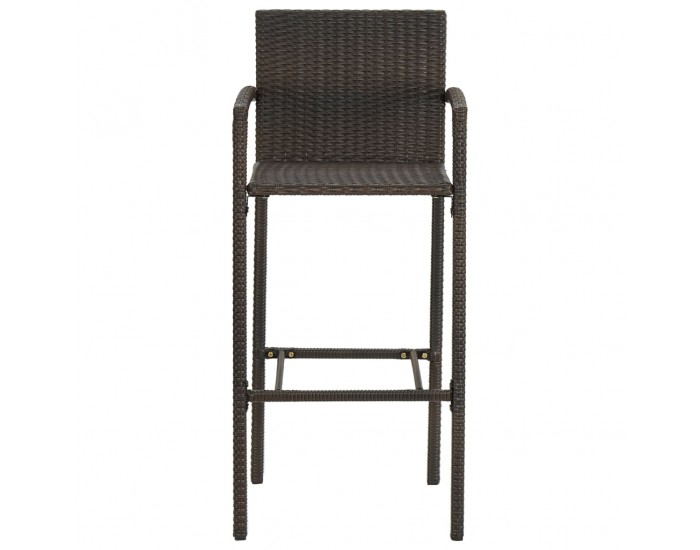 Sonata Бар табуретки, 2 бр, кафяви, полиратан