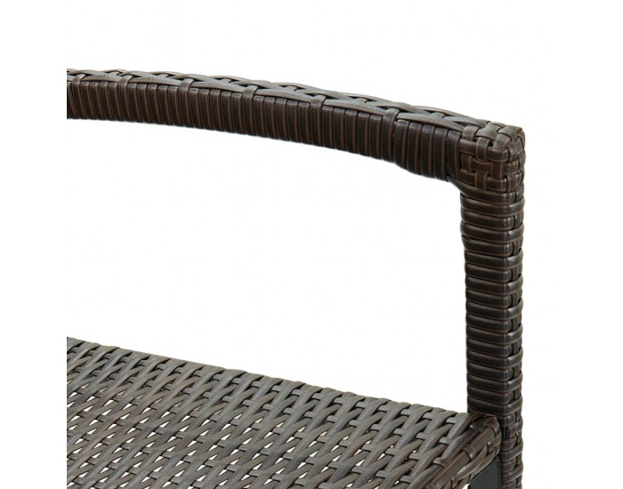 Sonata Бар табуретки, 2 бр, кафяви, полиратан