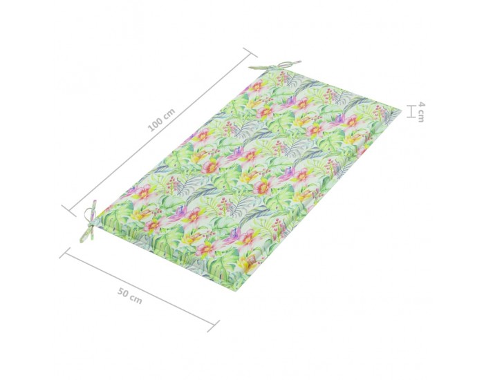 Sonata Възглавница за градинска пейка на листа 100x50x4 см плат