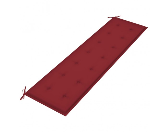 Sonata Възглавница за градинска пейка виненочервена 180x50x4 см плат