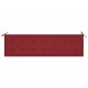 Sonata Възглавница за градинска пейка виненочервена 180x50x4 см плат