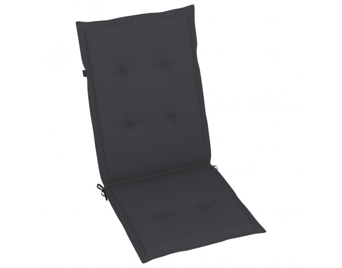 Sonata Възглавници за градински столове, 6 бр, антрацит, 120x50x4 см