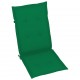 Sonata Възглавници за градински столове, 6 бр, зелени, 120x50x4 см