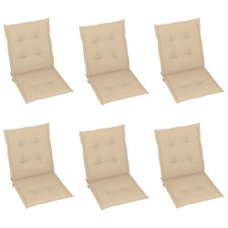 Sonata Възглавници за градински столове, 6 бр, бежови, 100x50x4 см - Градински столове