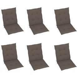 Sonata Възглавници за градински столове, 6 бр, таупе, 100x50x4 см - Градински столове