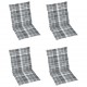 Sonata Възглавници за градински столове 4 бр сиво каре 100x50x4 см