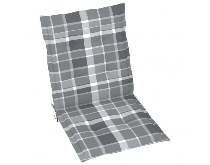 Sonata Възглавници за градински столове 4 бр сиво каре 100x50x4 см