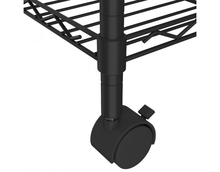Sonata 5-етажен стелаж за съхранение колела 75x35x155 см черен 250 кг