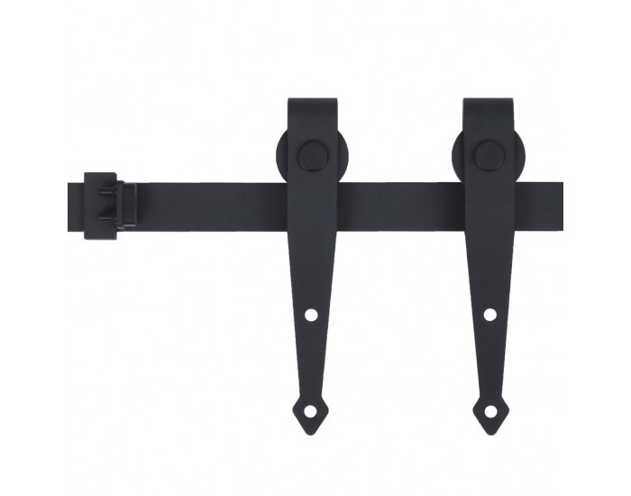 Sonata Мини комплект плъзгаща врата плевня въглеродна стомана 152 см