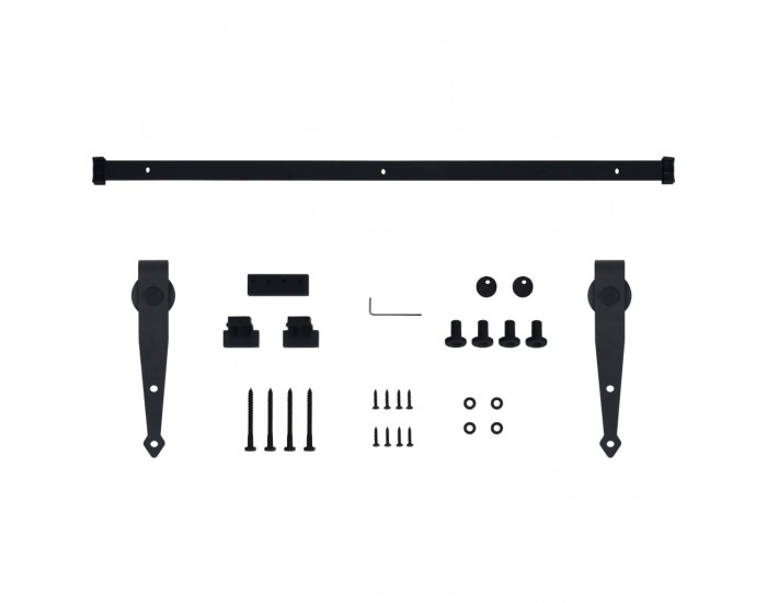 Sonata Мини комплект плъзгаща врата плевня въглеродна стомана 152 см