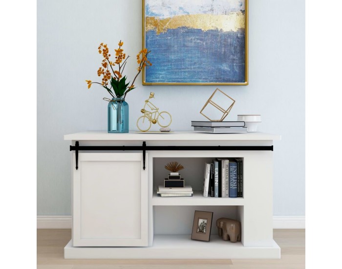 Sonata Мини комплект плъзгаща врата плевня въглеродна стомана 152 см