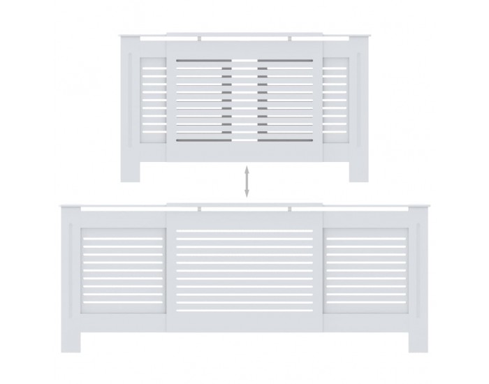 Sonata МДФ параван за радиатор, бял, 205 см
