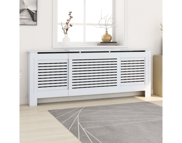 Sonata МДФ параван за радиатор, бял, 205 см