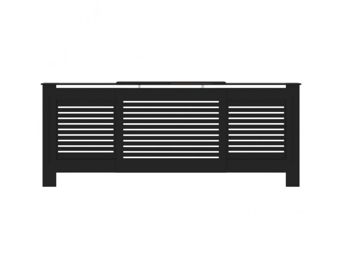 Sonata МДФ параван за радиатор, черен, 205 см