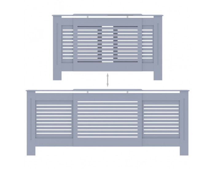 Sonata МДФ параван за радиатор, сив, 205 см