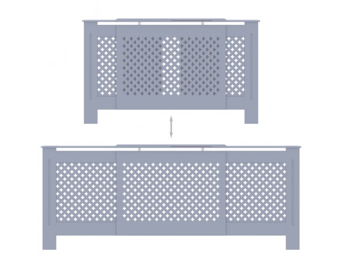 Sonata МДФ параван за радиатор, сив, 205 см