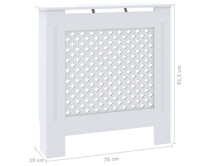 Sonata МДФ параван за радиатор, бял, 78 см