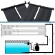 Sonata Соларни панели за нагряване на басейн, 4 бр, 80x310 см