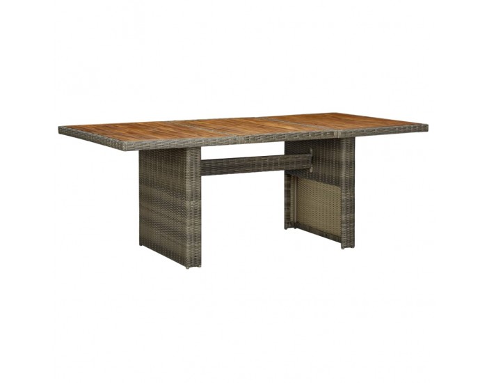 Sonata Градинска маса, кафява, полиратан и акация масив