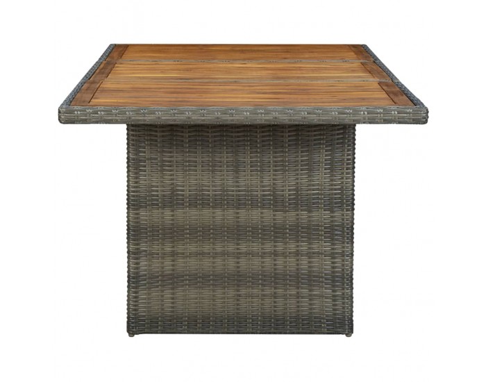 Sonata Градинска маса, кафява, полиратан и акация масив