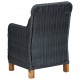 Sonata Градински столове с възглавници, 2 бр, полиратан, тъмносиви