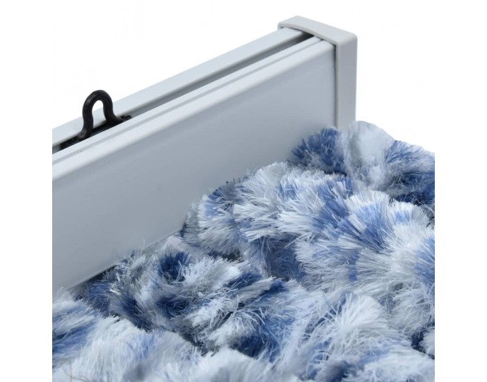 Sonata Завеса против насекоми, синьо и бяло, 90x200 см, шенил